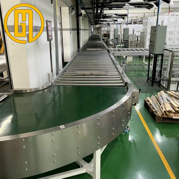 Băng tải PVC góc cong